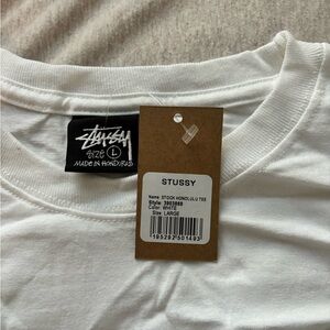 WHITE STUSSY HONOLULU SHIRT